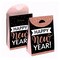 Big Dot of Happiness Rose Gold Happy New Year - New Years Eve Gift Favor Bags - Party Goodie Boxes - Set of 12